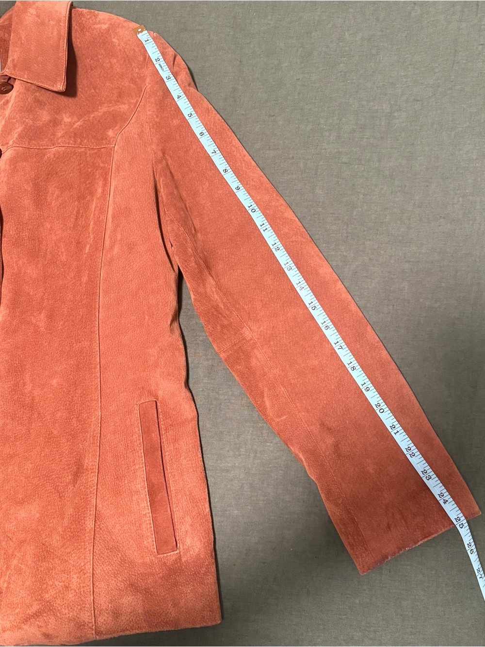 Vintage Style & Co. Collection Women's Chestnut Brown Suede Button Jacket - Picture 9 of 9